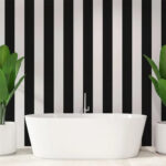 Papier peint Fond rayé noir et blanc