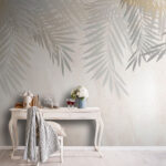 Papier peint Ombre de feuilles sur un mur
