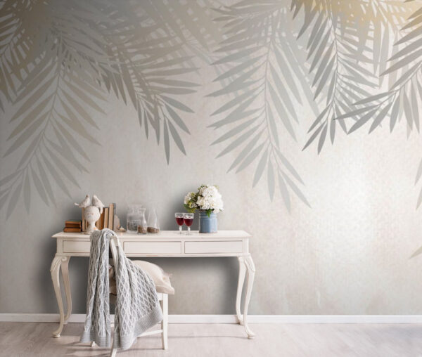 Ombre de feuilles sur un mur Papier peint Ombre de feuilles sur un mur