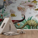 Papier peint Dessin animé d'un dinosaure