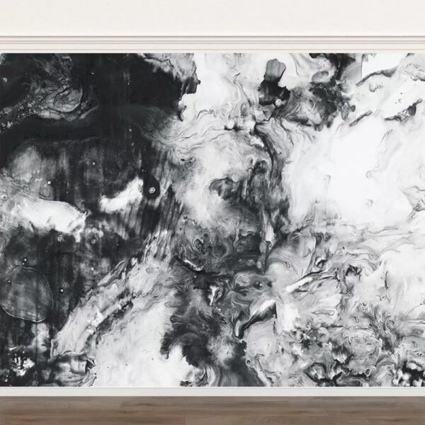 Peinture en noir et blanc Papier peint Peinture en noir et blanc