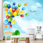 Papier peint Ballon vert avec reflet