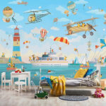 Papier peint Singe tenant un parachute