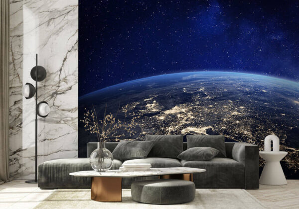 Papier peint Papier peint Vue de la terre depuis l'espace (UGS : u62035)