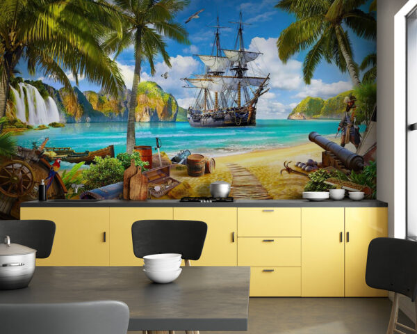 Papier peint Personne debout à côté d'un canon