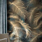 Papier peint Motif de feuilles de palmier