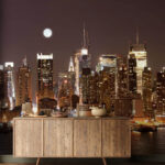 Papier peint Pleine lune dans le ciel