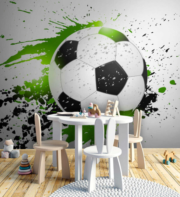 Ballon de football avec éclaboussures artistiques Papier peint Ballon de football avec éclaboussures artistiques