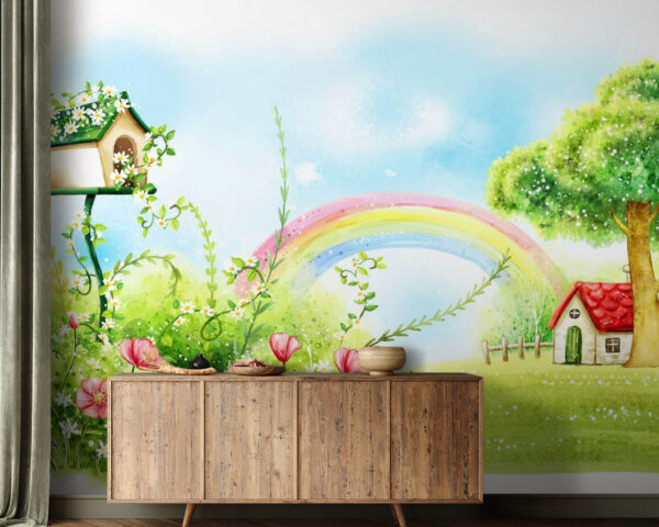 Maison sous un arbre Papier peint Maison sous un arbre