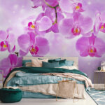 Papier peint Orchidées délicates aux teintes douces