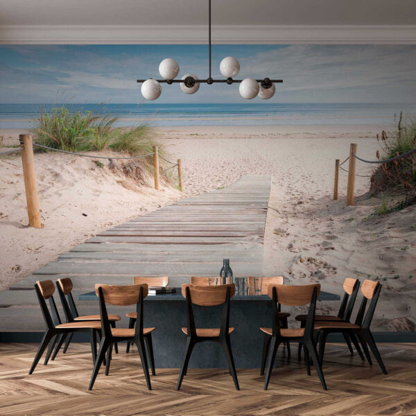 Le sentier mène à une échappée tranquille sur la plage Papier peint Le sentier mène à une échappée tranquille sur la plage