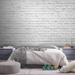 Papier peint Mur de briques blanches, texture