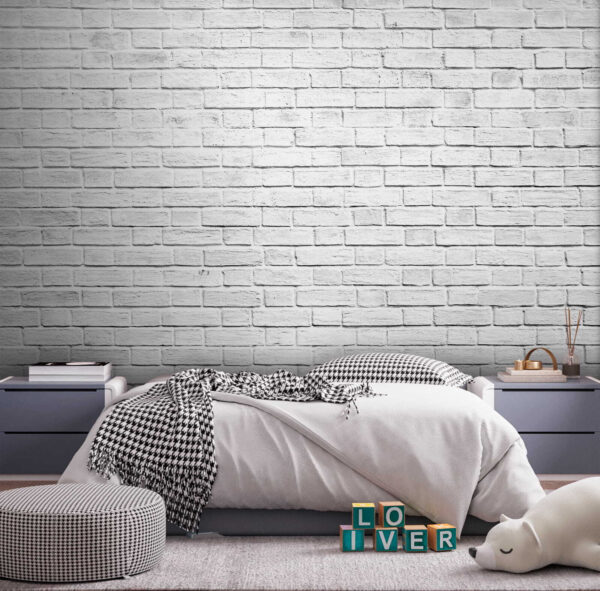 Mur de briques blanches, texture Papier peint Mur de briques blanches, texture