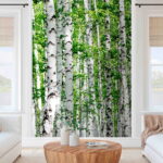 Papier peint Groupe d'arbres aux feuilles vertes
