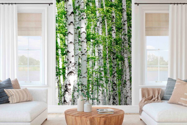 Groupe d'arbres aux feuilles vertes Papier peint Groupe d'arbres aux feuilles vertes