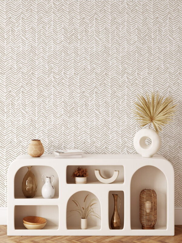 Motif blanc et marron Papier peint Motif blanc et marron