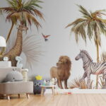 Papier peint Aquarelle d'un zèbre