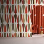 Papier peint Motif coloré avec différentes formes