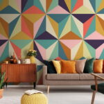 Papier peint Motif de triangles colorés