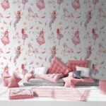 Papier peint Motif de fées et de licornes