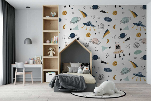 Motif d'objets de dessins animés Papier peint Motif d'objets de dessins animés