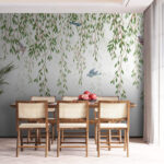 Papier peint Oiseaux sur une branche d'arbre