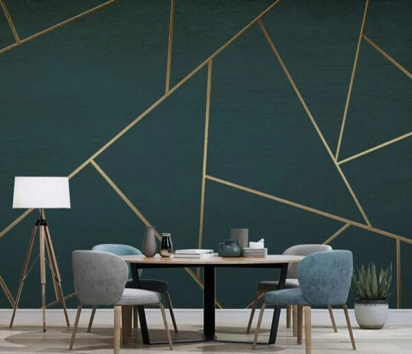 Lignes géométriques sur fond texturé foncé Papier peint Lignes géométriques sur fond texturé foncé