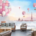 Papier peint Bouquet de ballons dans le ciel