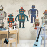 Papier peint Dessin animé d'un robot