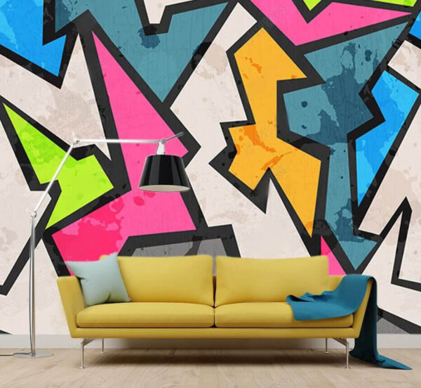 Triangle jaune et noir Papier peint Triangle jaune et noir