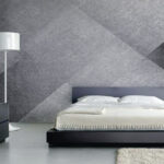Papier peint Fond gris et blanc avec un motif