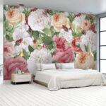 Papier peint Des fleurs vibrantes aux couleurs harmonieuses