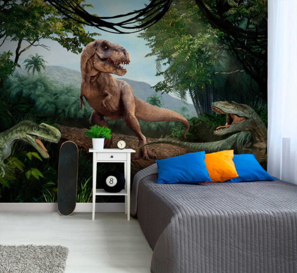 Dinosaure dans la jungle Papier peint Dinosaure dans la jungle