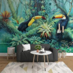 Papier peint Toucans dans un sanctuaire de la jungle.
