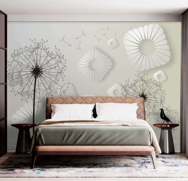 Motif circulaire blanc sur une surface blanche Papier peint Motif circulaire blanc sur une surface blanche