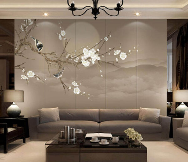 Oiseau sur une branche Papier peint Oiseau sur une branche