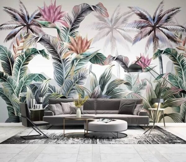 Paradis tropical au feuillage luxuriant Papier peint Paradis tropical au feuillage luxuriant