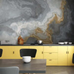 Papier peint Tourbillons artistiques dans des teintes douces