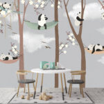 Papier peint Dessin humoristique d'un panda