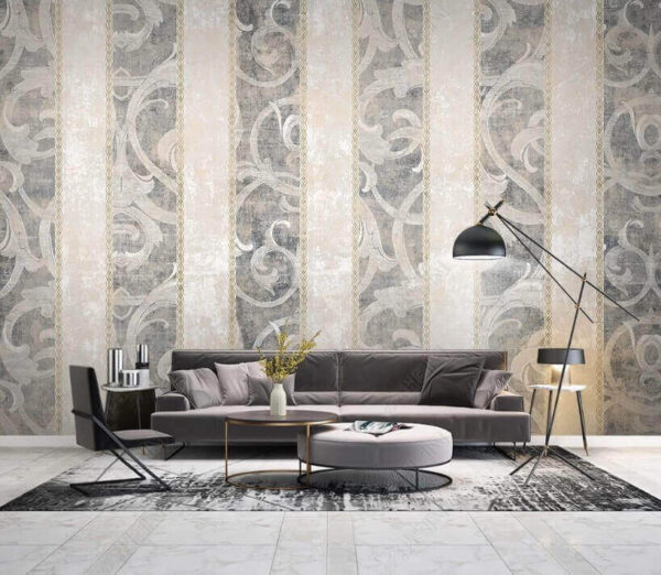 Papier peint avec un motif en forme de tourbillon Papier peint Papier peint avec un motif en forme de tourbillon