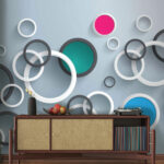 Papier peint Groupe de cercles colorés