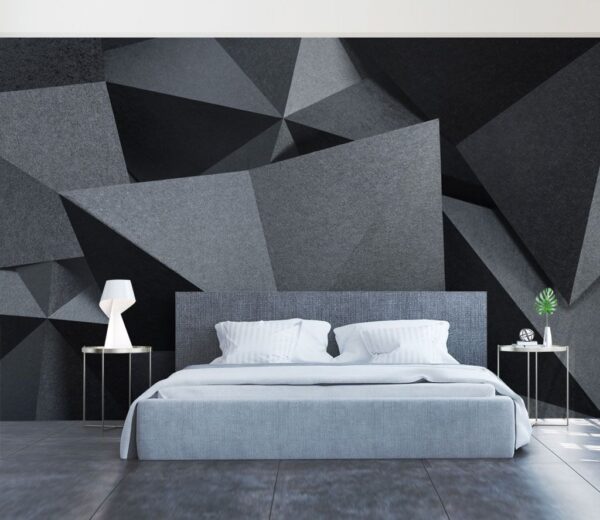 Groupe de triangles noirs et gris Papier peint Groupe de triangles noirs et gris