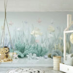 Papier peint Vie marine avec poissons et plantes
