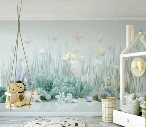 Vie marine avec poissons et plantes Papier peint Vie marine avec poissons et plantes