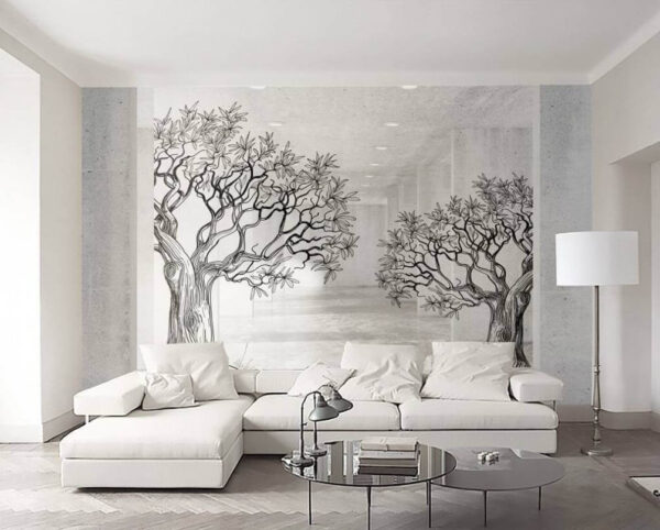 Dessin d'un arbre Papier peint Dessin d'un arbre