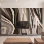 Papier peint Texture abstraite de tissu en couches.