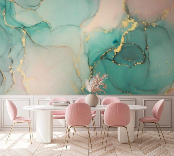 Art abstrait au pastel avec des formes fluides Papier peint Art abstrait au pastel avec des formes fluides