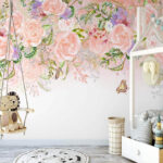 Papier peint Des fleurs délicates aux teintes douces