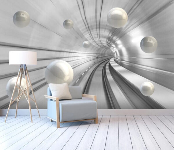 Boule blanche sur une surface blanche Papier peint Boule blanche sur une surface blanche