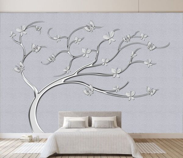 Arbre avec papillons Papier peint Arbre avec papillons